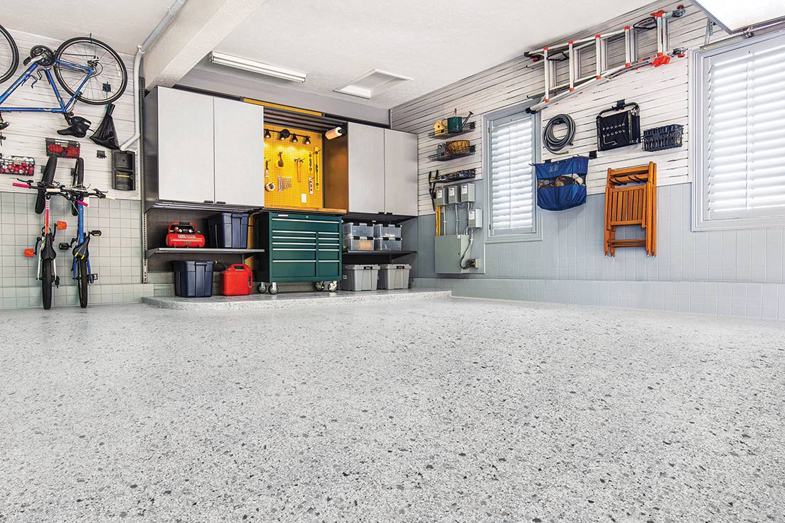 Garage floor epoxy coating installed in Camarillo, CA